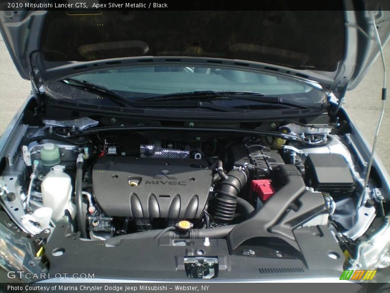 Apex Silver Metallic / Black 2010 Mitsubishi Lancer GTS