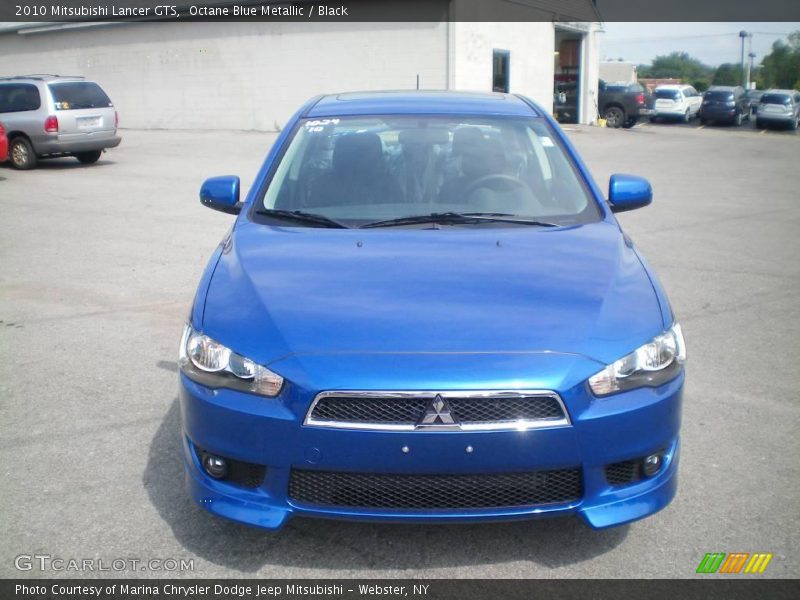 Octane Blue Metallic / Black 2010 Mitsubishi Lancer GTS