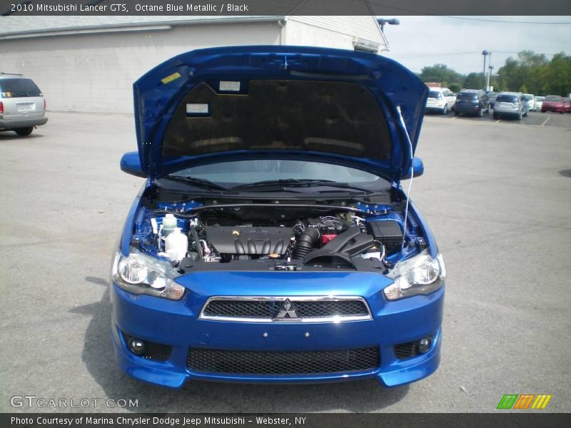 Octane Blue Metallic / Black 2010 Mitsubishi Lancer GTS