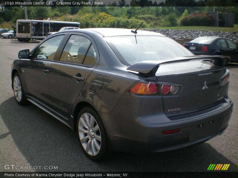 Graphite Gray Pearl / Black 2010 Mitsubishi Lancer GTS