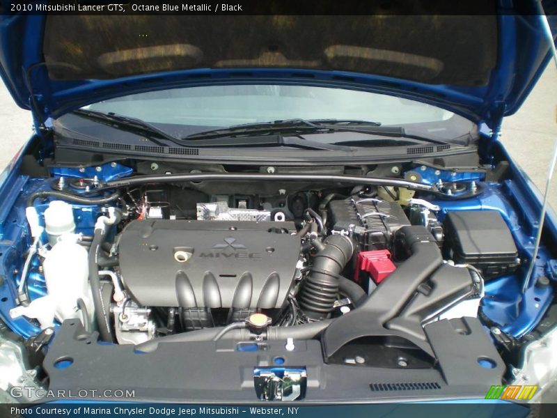 Octane Blue Metallic / Black 2010 Mitsubishi Lancer GTS