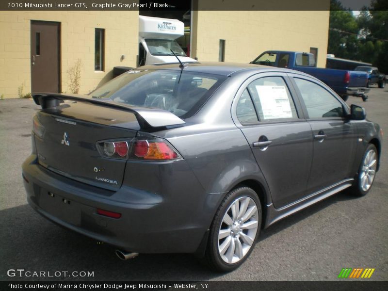 Graphite Gray Pearl / Black 2010 Mitsubishi Lancer GTS