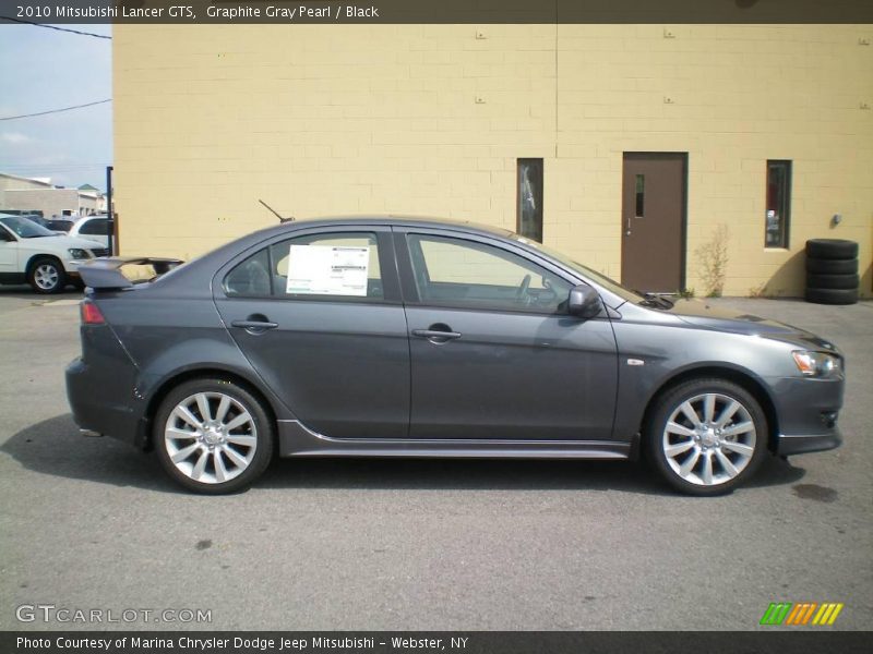 Graphite Gray Pearl / Black 2010 Mitsubishi Lancer GTS