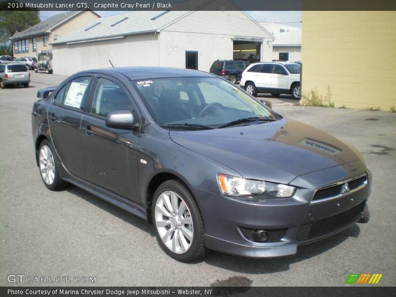 Graphite Gray Pearl / Black 2010 Mitsubishi Lancer GTS