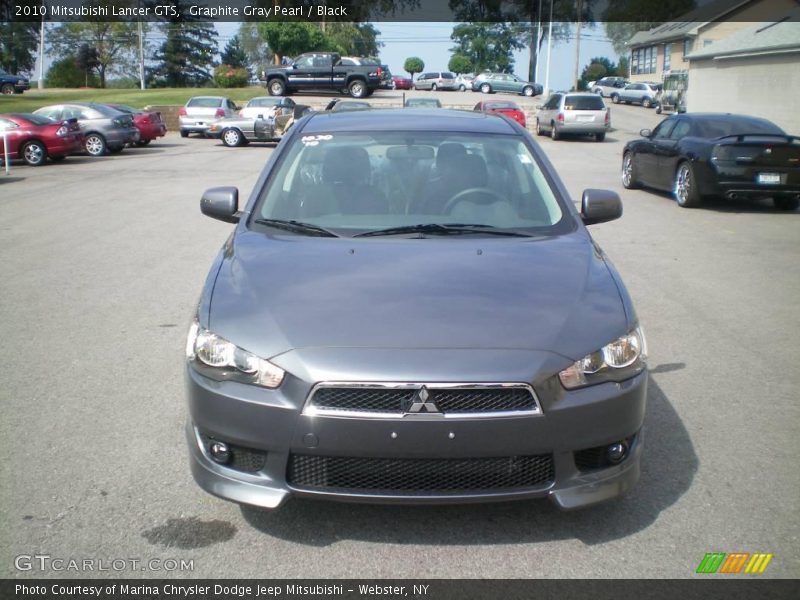 Graphite Gray Pearl / Black 2010 Mitsubishi Lancer GTS