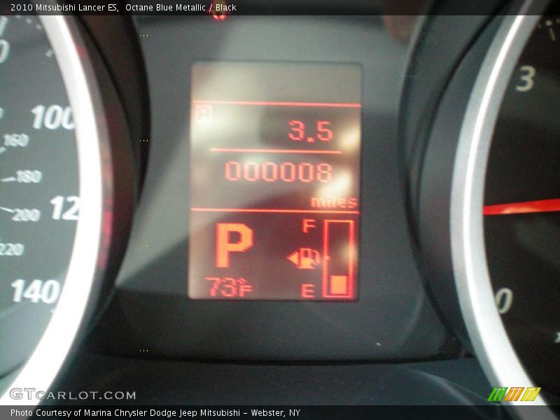 Octane Blue Metallic / Black 2010 Mitsubishi Lancer ES