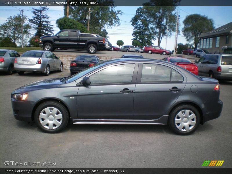 Graphite Gray Pearl / Black 2010 Mitsubishi Lancer DE