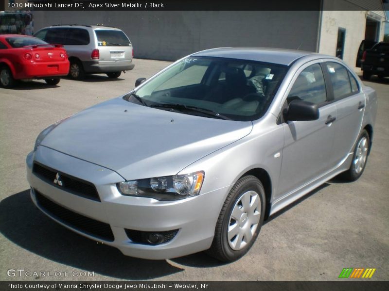 Apex Silver Metallic / Black 2010 Mitsubishi Lancer DE