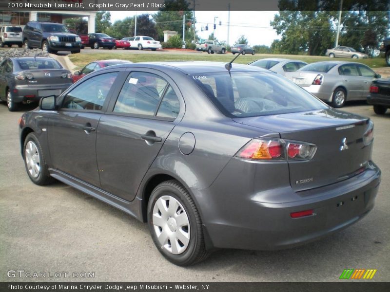 Graphite Gray Pearl / Black 2010 Mitsubishi Lancer DE
