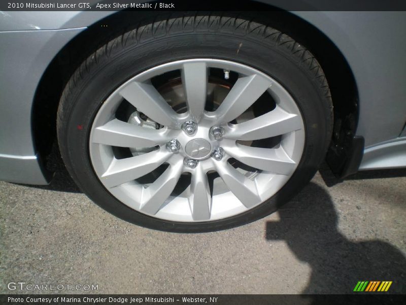 Apex Silver Metallic / Black 2010 Mitsubishi Lancer GTS