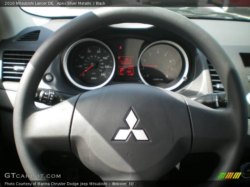 Apex Silver Metallic / Black 2010 Mitsubishi Lancer DE