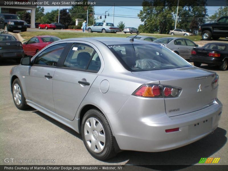 Apex Silver Metallic / Black 2010 Mitsubishi Lancer DE