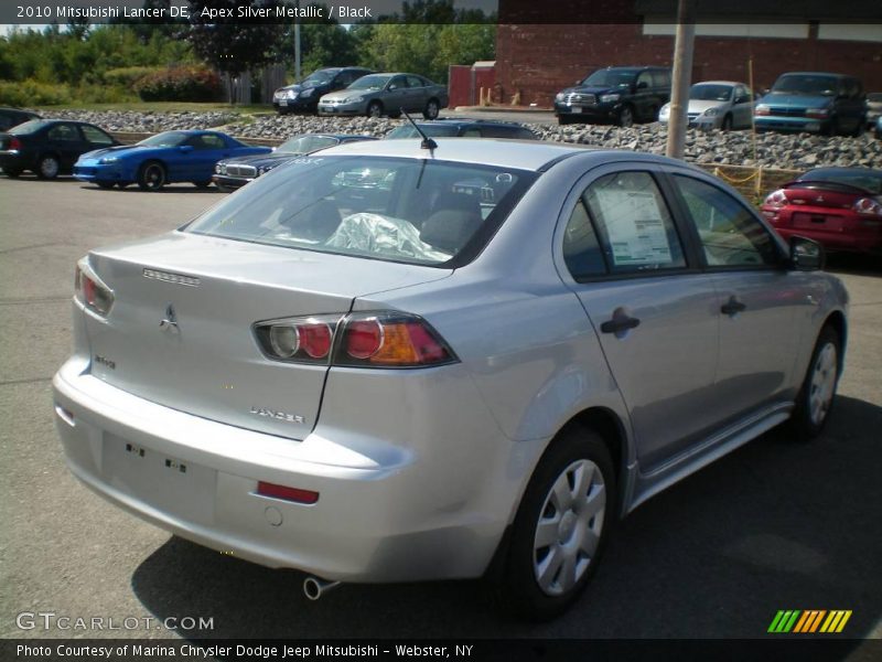 Apex Silver Metallic / Black 2010 Mitsubishi Lancer DE