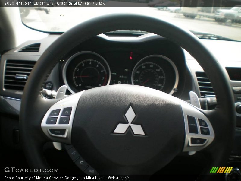 Graphite Gray Pearl / Black 2010 Mitsubishi Lancer GTS