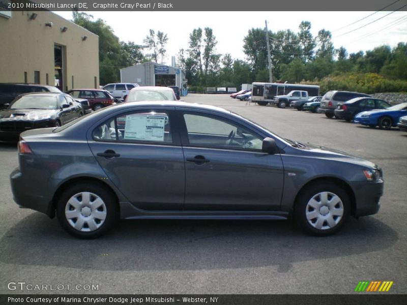 Graphite Gray Pearl / Black 2010 Mitsubishi Lancer DE