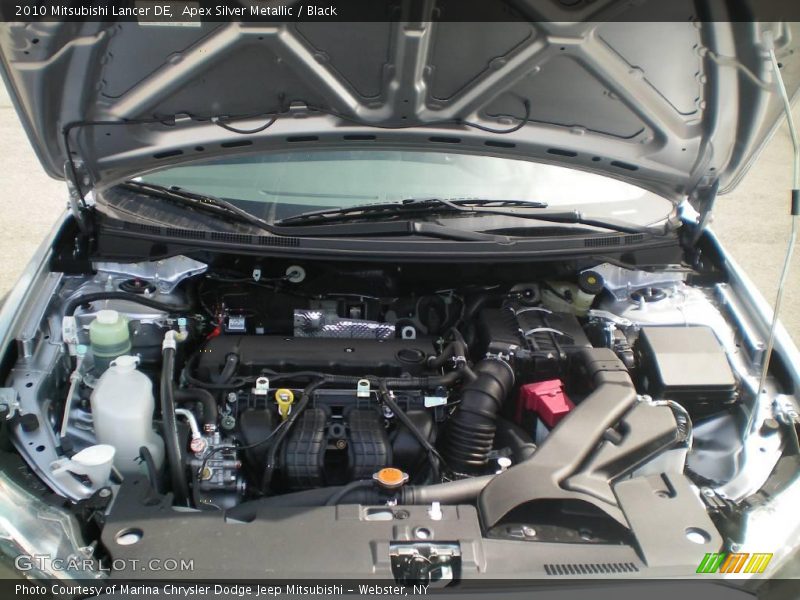 Apex Silver Metallic / Black 2010 Mitsubishi Lancer DE