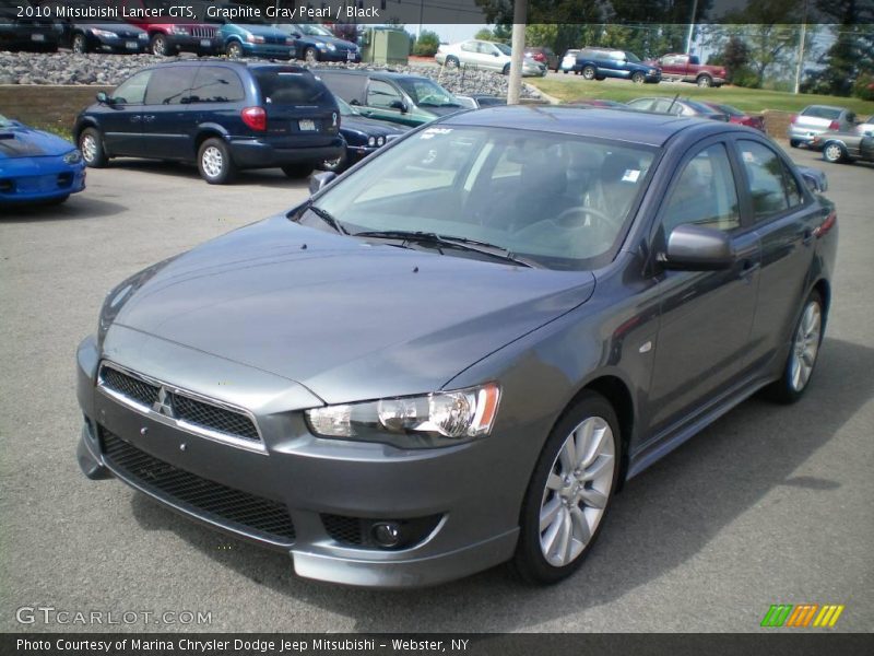 Graphite Gray Pearl / Black 2010 Mitsubishi Lancer GTS