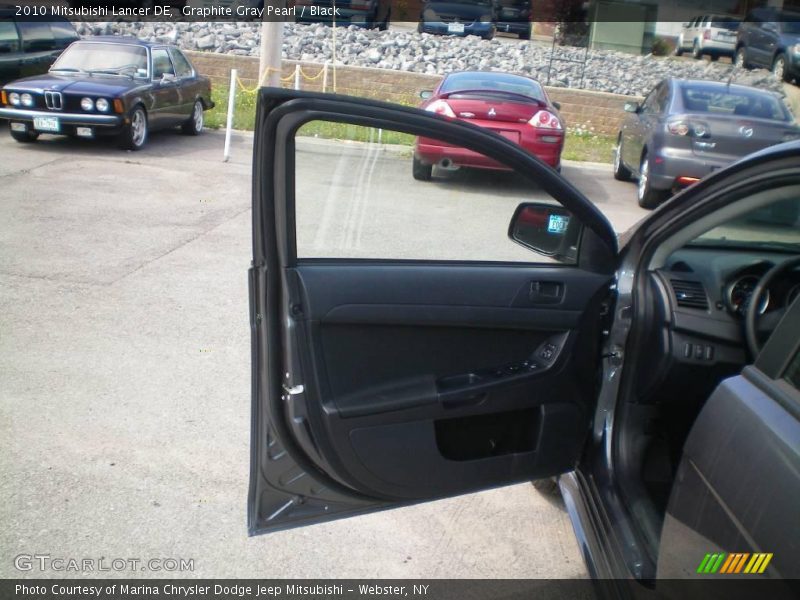 Graphite Gray Pearl / Black 2010 Mitsubishi Lancer DE