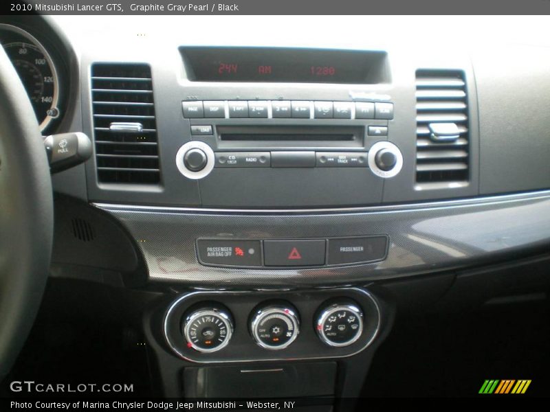 Graphite Gray Pearl / Black 2010 Mitsubishi Lancer GTS