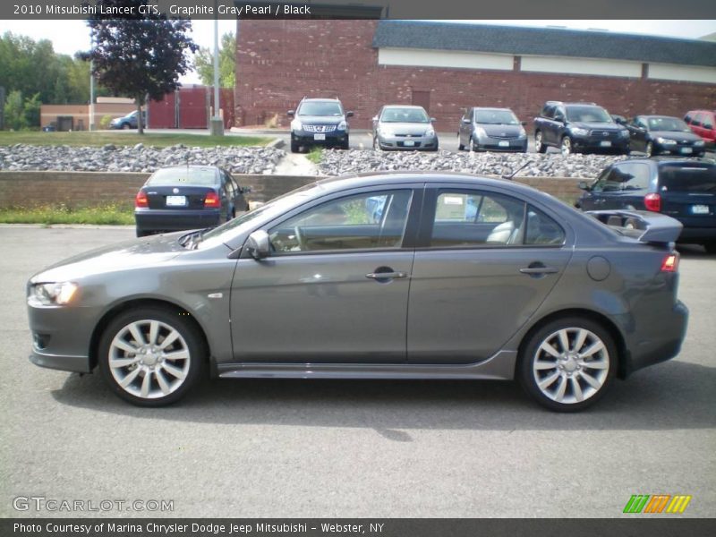 Graphite Gray Pearl / Black 2010 Mitsubishi Lancer GTS