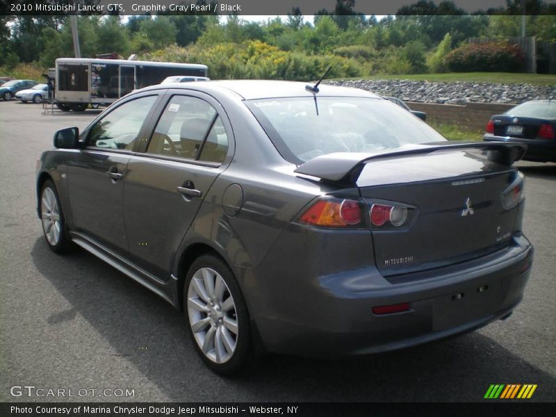Graphite Gray Pearl / Black 2010 Mitsubishi Lancer GTS