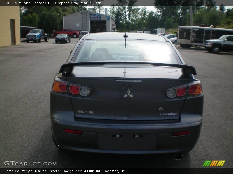 Graphite Gray Pearl / Black 2010 Mitsubishi Lancer GTS
