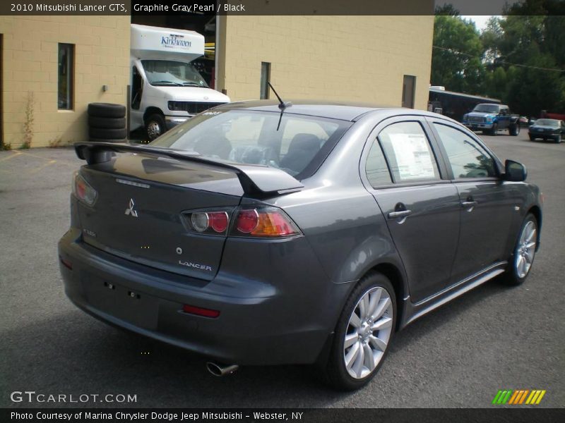 Graphite Gray Pearl / Black 2010 Mitsubishi Lancer GTS