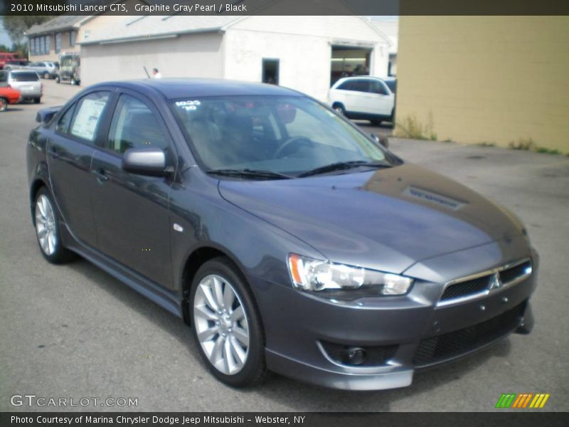 Graphite Gray Pearl / Black 2010 Mitsubishi Lancer GTS