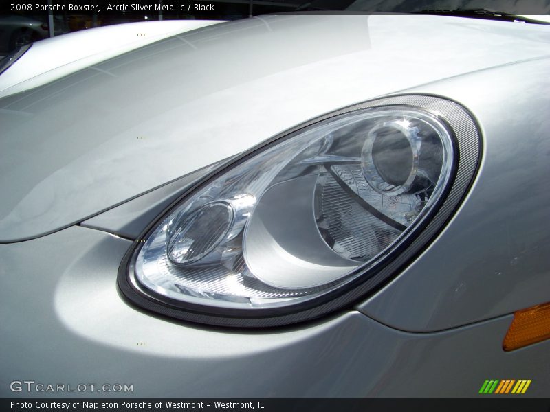 Arctic Silver Metallic / Black 2008 Porsche Boxster
