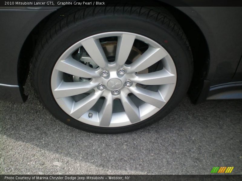 Graphite Gray Pearl / Black 2010 Mitsubishi Lancer GTS