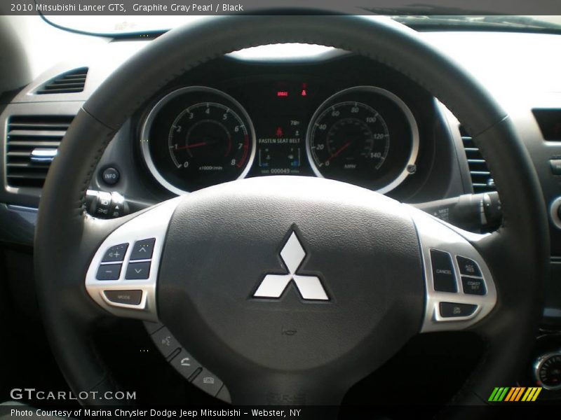 Graphite Gray Pearl / Black 2010 Mitsubishi Lancer GTS