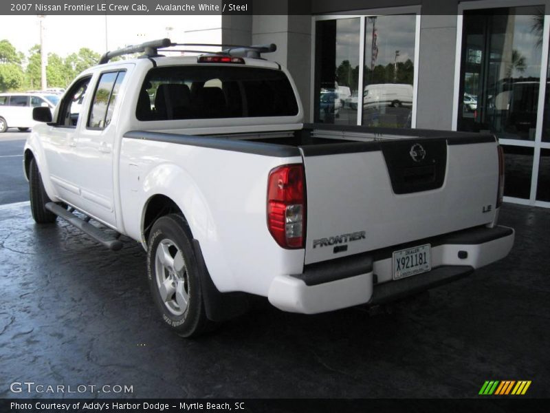 Avalanche White / Steel 2007 Nissan Frontier LE Crew Cab
