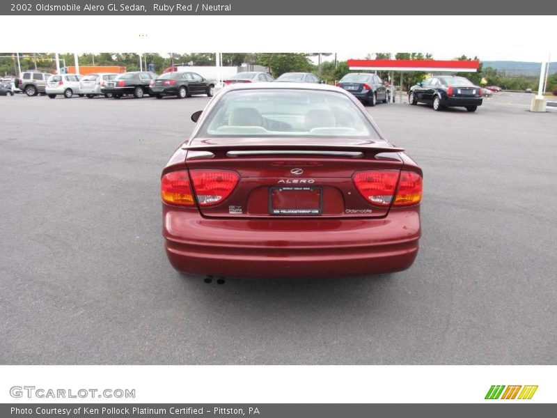Ruby Red / Neutral 2002 Oldsmobile Alero GL Sedan