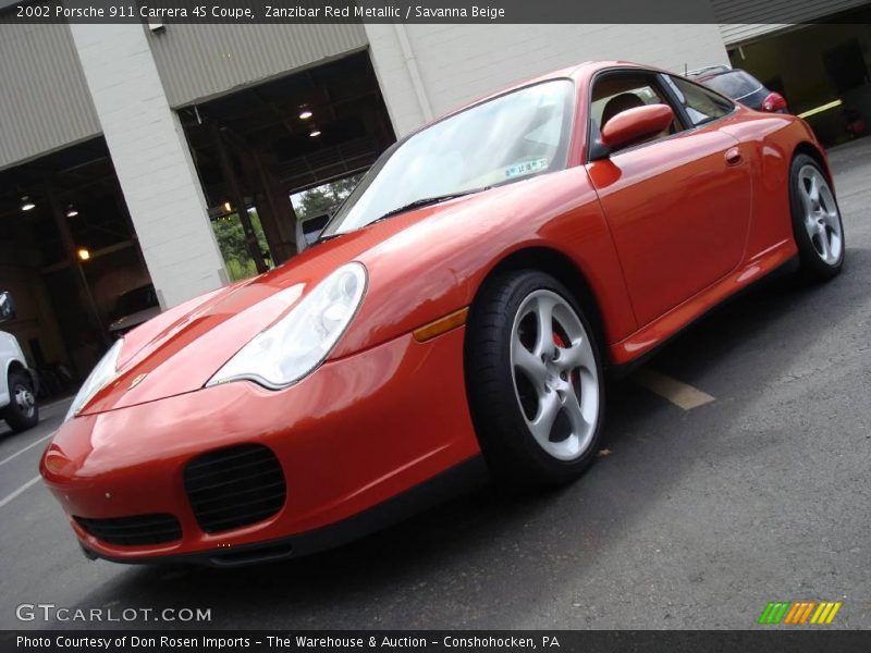 Zanzibar Red Metallic / Savanna Beige 2002 Porsche 911 Carrera 4S Coupe