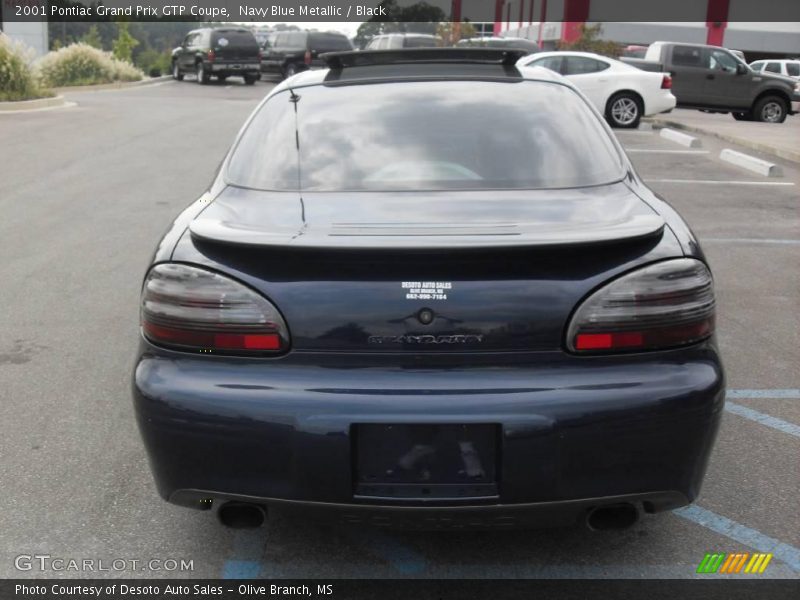 Navy Blue Metallic / Black 2001 Pontiac Grand Prix GTP Coupe