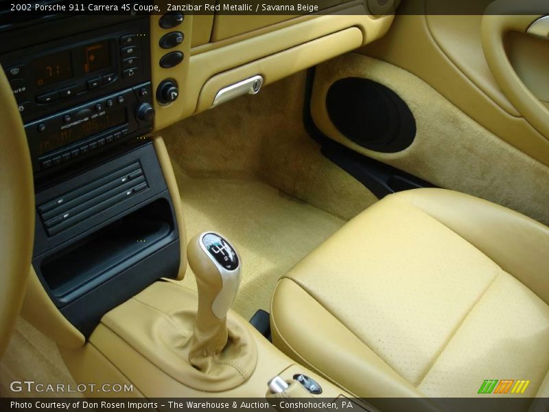 Zanzibar Red Metallic / Savanna Beige 2002 Porsche 911 Carrera 4S Coupe