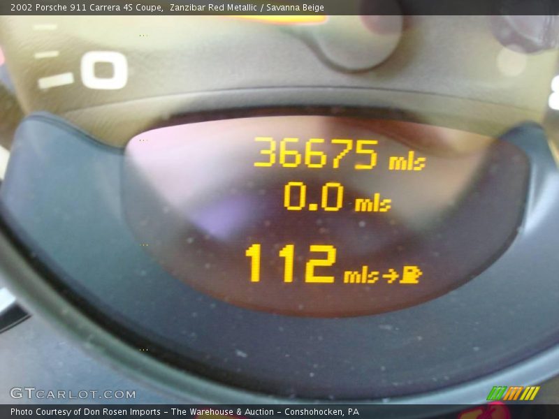 Zanzibar Red Metallic / Savanna Beige 2002 Porsche 911 Carrera 4S Coupe