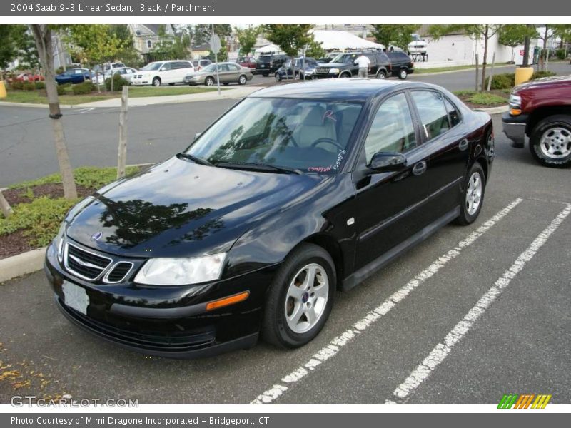 Black / Parchment 2004 Saab 9-3 Linear Sedan