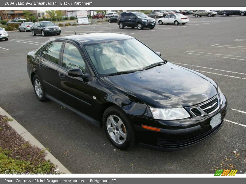 Black / Parchment 2004 Saab 9-3 Linear Sedan