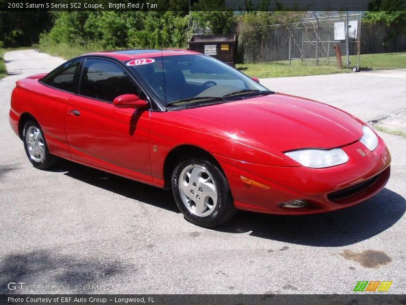 Bright Red / Tan 2002 Saturn S Series SC2 Coupe