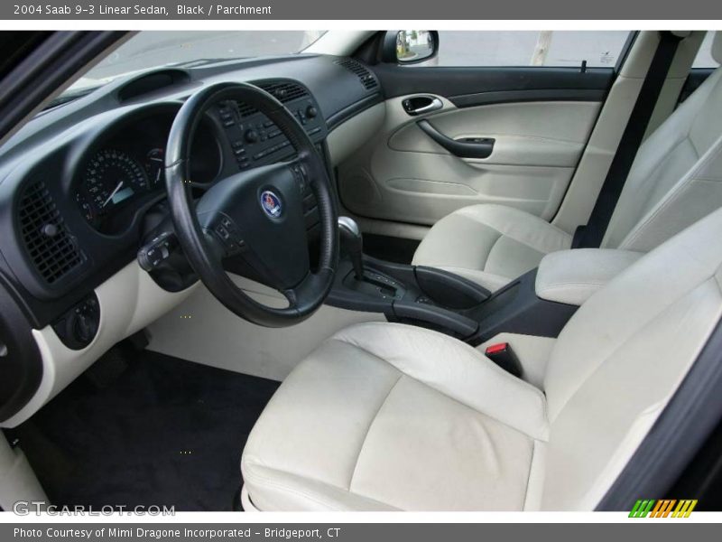 Black / Parchment 2004 Saab 9-3 Linear Sedan