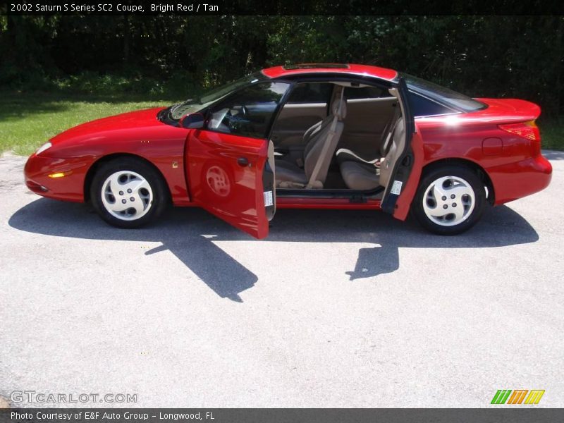 Bright Red / Tan 2002 Saturn S Series SC2 Coupe