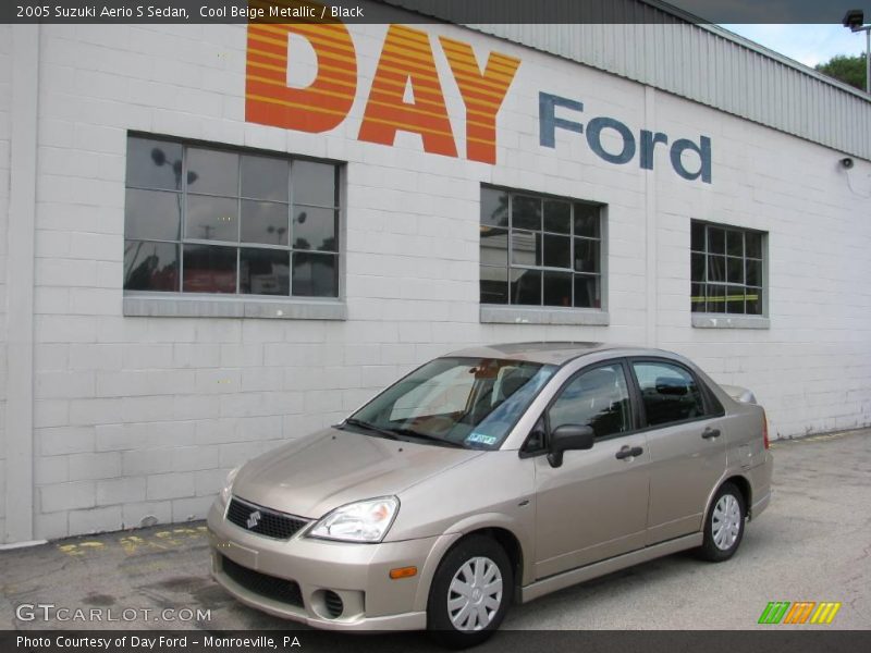 Cool Beige Metallic / Black 2005 Suzuki Aerio S Sedan