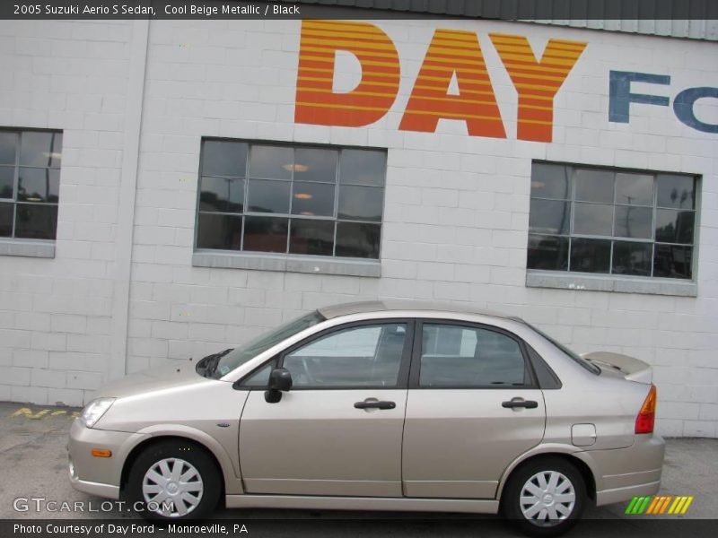 Cool Beige Metallic / Black 2005 Suzuki Aerio S Sedan