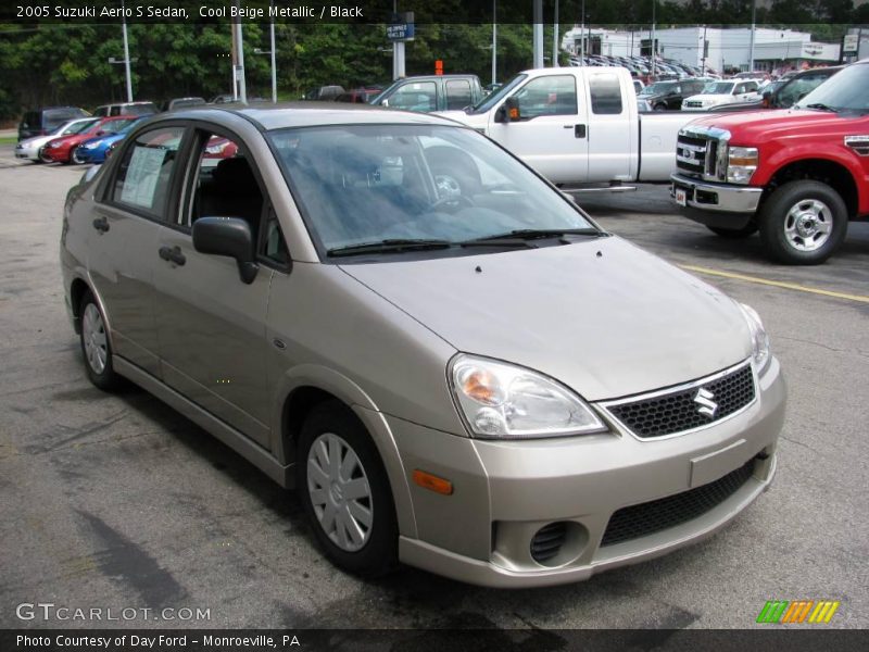 Cool Beige Metallic / Black 2005 Suzuki Aerio S Sedan