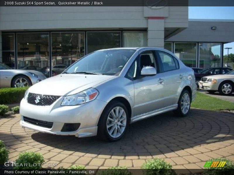 Quicksilver Metallic / Black 2008 Suzuki SX4 Sport Sedan