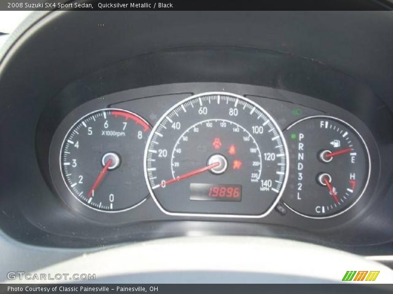 Quicksilver Metallic / Black 2008 Suzuki SX4 Sport Sedan