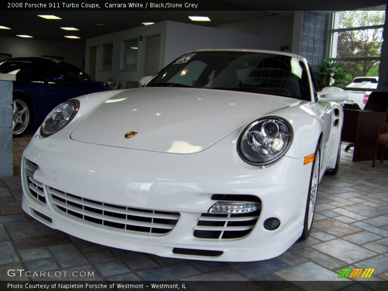 Carrara White / Black/Stone Grey 2008 Porsche 911 Turbo Coupe