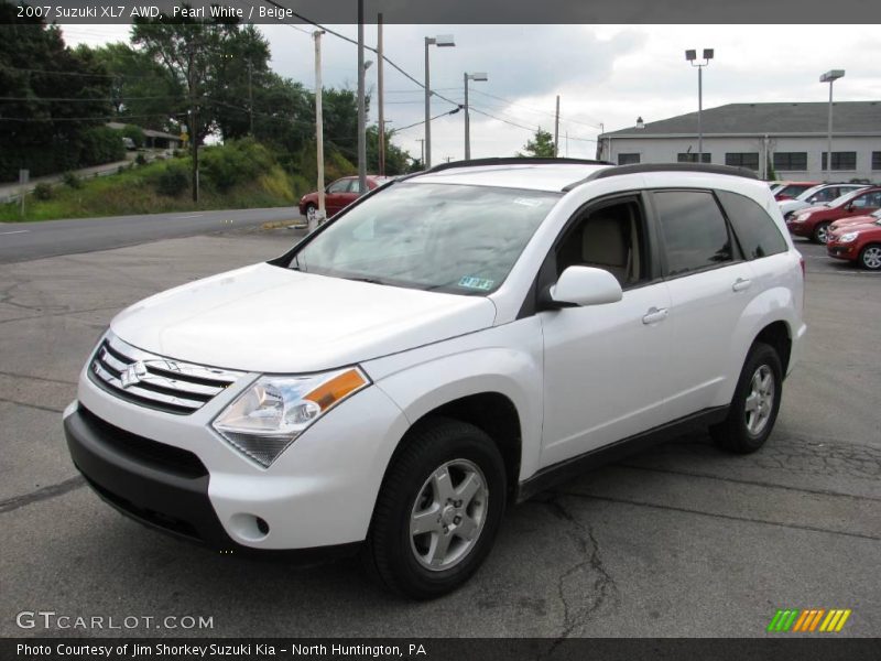 Pearl White / Beige 2007 Suzuki XL7 AWD