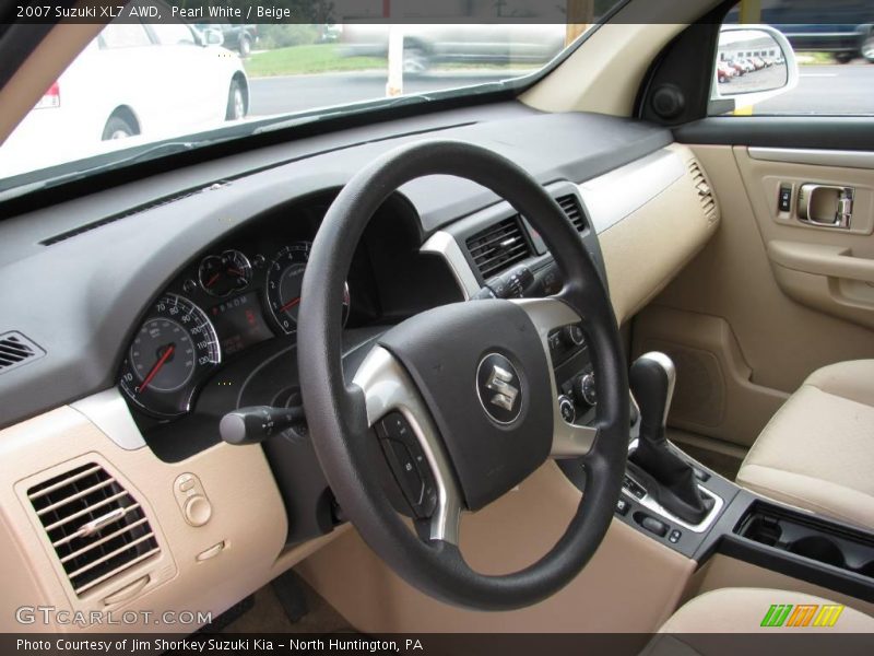 Pearl White / Beige 2007 Suzuki XL7 AWD